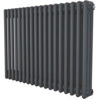 Azur 600mm x 830mm 3514BTU Anthracite Horizontal 3 Column Radiator (827YR)