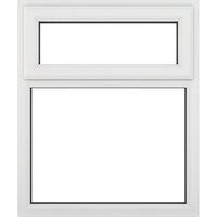 Crystal Top Opening Clear Double-Glazed Casement White uPVC Window 1040mm x 1190mm (828JP)