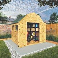 Mercia Dutch Barn 7' 6" x 7' 6" (Nominal) Barn-Style Shiplap T&G Timber Shed (828YL)