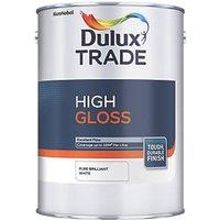 Dulux Trade 1Ltr Pure Brilliant White High Gloss Solvent-Based Trim Paint (82973)