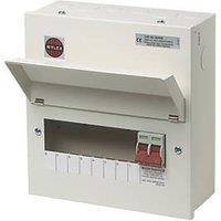 Wylex 10-Module 8-Way Part-Populated Main Switch Consumer Unit (8298J)