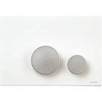 Fluidmaster Schwab Futura 634850 Dual-Flush Flushing Plate White/Matt Chrome (8303X)