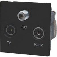 LAP Triplex Modular Multimedia Socket Black (83081)