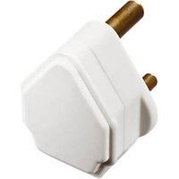 British General 5A Unfused Round Pin Plug White (83089)