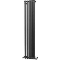 Ximax Fortuna 1500mm x 294mm 1778BTU Anthracite Vertical Designer Radiator (830TP)