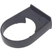 FloPlast Mini Line Round Pipe Clips Black 50mm 10 Pack (83183)