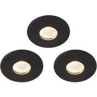 Saxby Vega Round LED Micro Downlights Matt Black 12W 240lm 3 Pack (831RE)