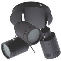Spa Scorpius Round 3-Light Spotlight Matt Black (831RV)