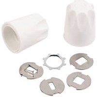 Essentials 20-24mm White Radiator Valve Cap Kit 2 Pack (83291)