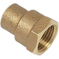 Yorkshire Brass Solder Ring Adapting Female Coupler 15mm x 1/2" (83383)