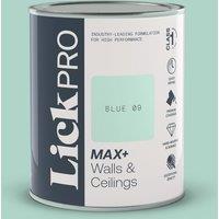 LickPro Max+ 1Ltr Blue 09 Matt Emulsion Paint (833TM)