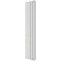 Azur Ilios Duplex 1800mm x 372mm 3864BTU White Vertical Designer Radiator (833YR)