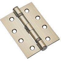 Hardware Solutions Antique Brass Ball Bearing Hinges 102mm x 75mm 2 Pack (834KK)