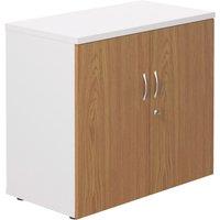 TC Group 1-Shelf Cupboard White/Nova Oak 800mm x 730mm (834TT)