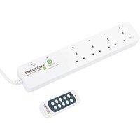 Energenie 13A 4-Gang Switched Surge-Protected Extension Lead & Wireless Remote Control White 1.8m (8359H)