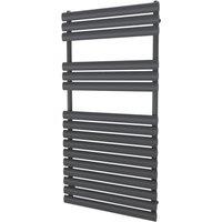 Ximax 1164mm x 600mm 2273BTU Anthracite Flat Designer Towel Radiator (835TR)