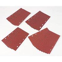 Bosch C430 40, 80, 120 & 180 Grit 8-Hole Punched Multi-Material Sandpaper 185mm x 93mm 25 Piece Set (836FW)