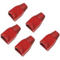 Labgear RJ45 PVC Boots 8mm Red 5 Pack (836KM)