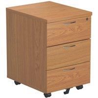 TC Group 3-Drawer Mobile Desk Pedestal Nova Oak 404mm x 500mm x 640mm (837TT)