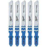 Milwaukee 4932254064 Multi-Material Jigsaw Blades 55mm 5 Pack (838HH)