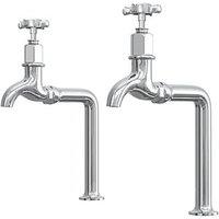 ETAL Alton Bib Cross Head Taps Chrome 1 Pair (839JL)