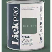 LickPro Max+ 1Ltr Green BS 14 C 39 Matt Emulsion Paint (839TM)