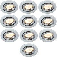 Electralite Yate Adjustable Fire Rated Downlights Chrome 10 Pack (839VJ)