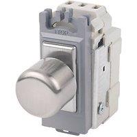 Varilight V-Pro 2-Way LED Grid Dimmer Switch Brushed Steel with Colour-Matched Inserts (8400J)