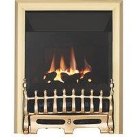 Focal Point Blenheim Brass Rotary Control Inset Gas High Efficiency Fire 500mm x 125mm x 585mm (84041)