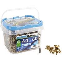 Optimaxx PZ Countersunk Wood Screws 4mm x 60mm 700 Pack (840TY)