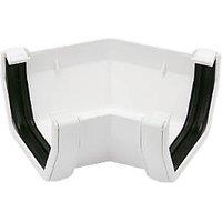 FloPlast uPVC 135 Square Gutter Angle White 114mm (84129)
