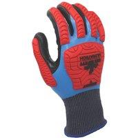 MCR Safety IP1071ND Cut & Impact Resistant Gloves Black/Blue/Red Large (841YM)