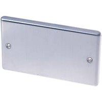 LAP 2-Gang Blanking Plate Brushed Stainless Steel (84265)