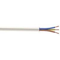 Time 2183Y White 3-Core 0.75mm Flexible Cable 10m Coil (842JY)