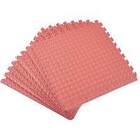 Essentials Interlocking Floor Tiles Red 10mm 8 Pack (842PH)