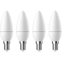 LAP E14 Candle LED Light Bulb 470lm 4.2W 4 Pack (842PP)
