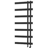 Towelrads 1200mm x 500mm 1945BTU Black Flat Designer Towel Radiator (842RY)