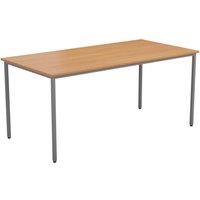 TC Group Rectangular Office Table Beech/Silver 1600mm x 800mm (842TT)