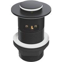 ETAL Slotted Push Button Basin Waste Matt Black 60mm (842VN)
