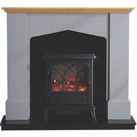 Focal Point Hurst Electric Stove Suite Grey Painted-Effect 1120mm x 350mm x 1000mm (843PH)