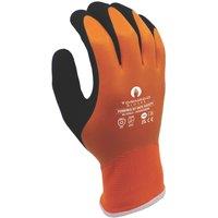 MCR Safety HydraTherm General Handling Gloves Orange/Black Large 1 Pair (843YM)