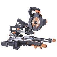 Evolution R210SMS-300+ 210mm Electric Single-Bevel Sliding Multi-Material Mitre Saw 220-240V (844HG)