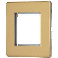 Contactum Lyric 2-Module Modular Faceplate Brushed Brass (844RR)