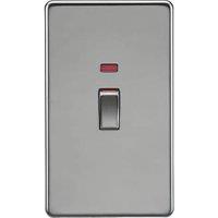 Knightsbridge 45A 2-Gang DP Control Switch Black Nickel with LED (844TY)