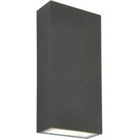 Saxby Morti Outdoor LED Twin Wall Light Anthracite Grey 10.5W 940lm (844VX)