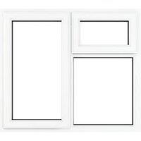 Crystal Left-Hand & Top Opening Clear Triple-Glazed Casement White uPVC Window 1190mm x 1040mm (845JN)