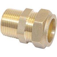 Flomasta Brass Compression Adapting Male Coupler 15mm x 1/2" (845KR)