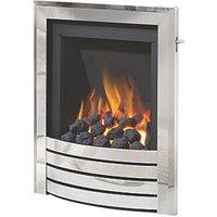 Be Modern Design Chrome Slide Control Inset Gas Manual Fire 510mm x 123mm x 605mm (845TT)