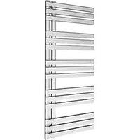 Kudox 1200mm x 500mm 1187BTU Chrome Flat Designer Towel Radiator (846FH)