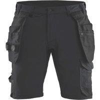 Blaklader Detachable Holster Pocket Stretch Shorts Black 32" W (846TC)